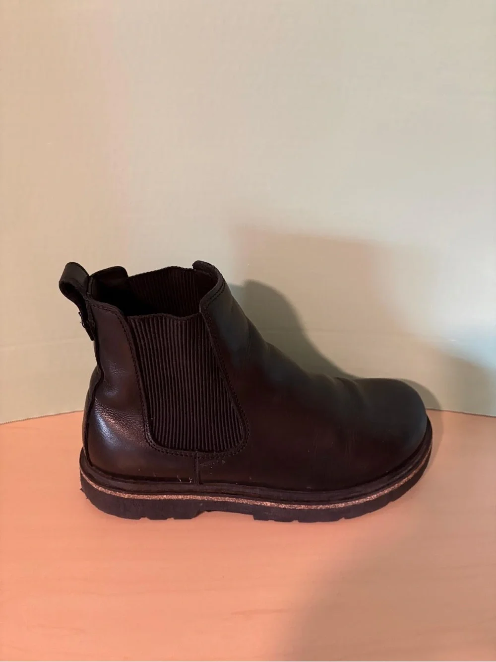 Birkenstock Highwood Slip On Mid Chelsea Boots Black leather size 38